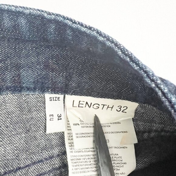 AJ Armani Jeans Women's Size 31 Dark Blue Wash Mid Rise Straight Leg Denim - Picture 6 of 16